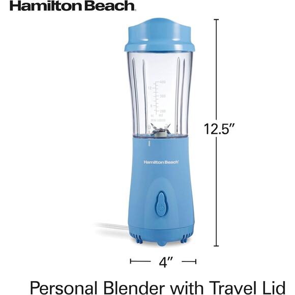 Beach Portable Blender Blue Personal Smoothie Maker 14oz BPA Free Travel Cup - Picture 2 of 8